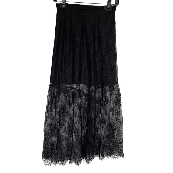 River Island Black Lace Maxi Skirt US 4 NWOT - Picture 5 of 10